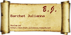 Barchet Julianna névjegykártya
